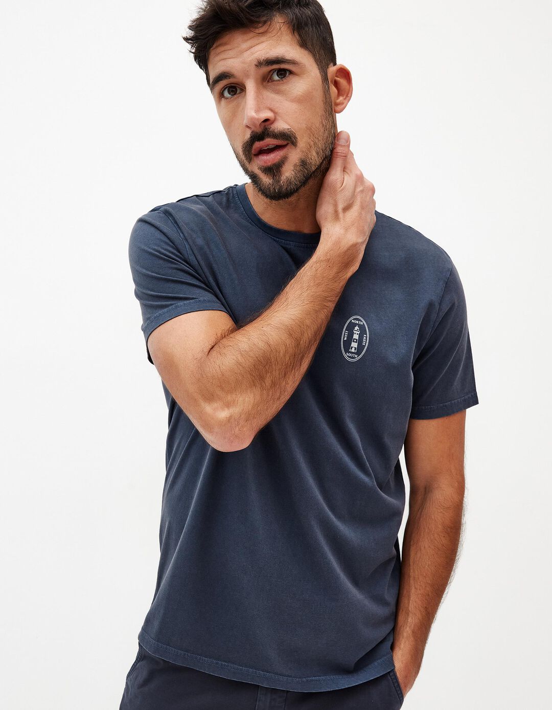 T-shirt, Homem, Azul Escuro