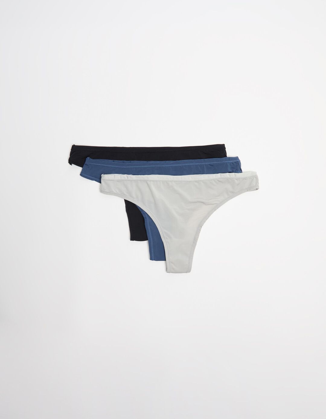 Pack 3 Cuecas Tanga de Microfibra, Mulher, Multicor 