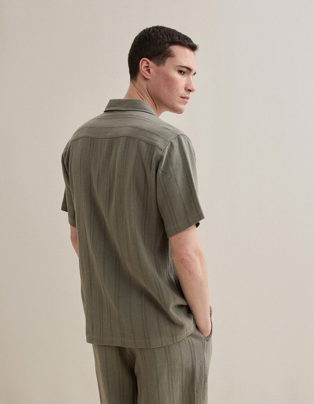 Camisa, Homem, Verde