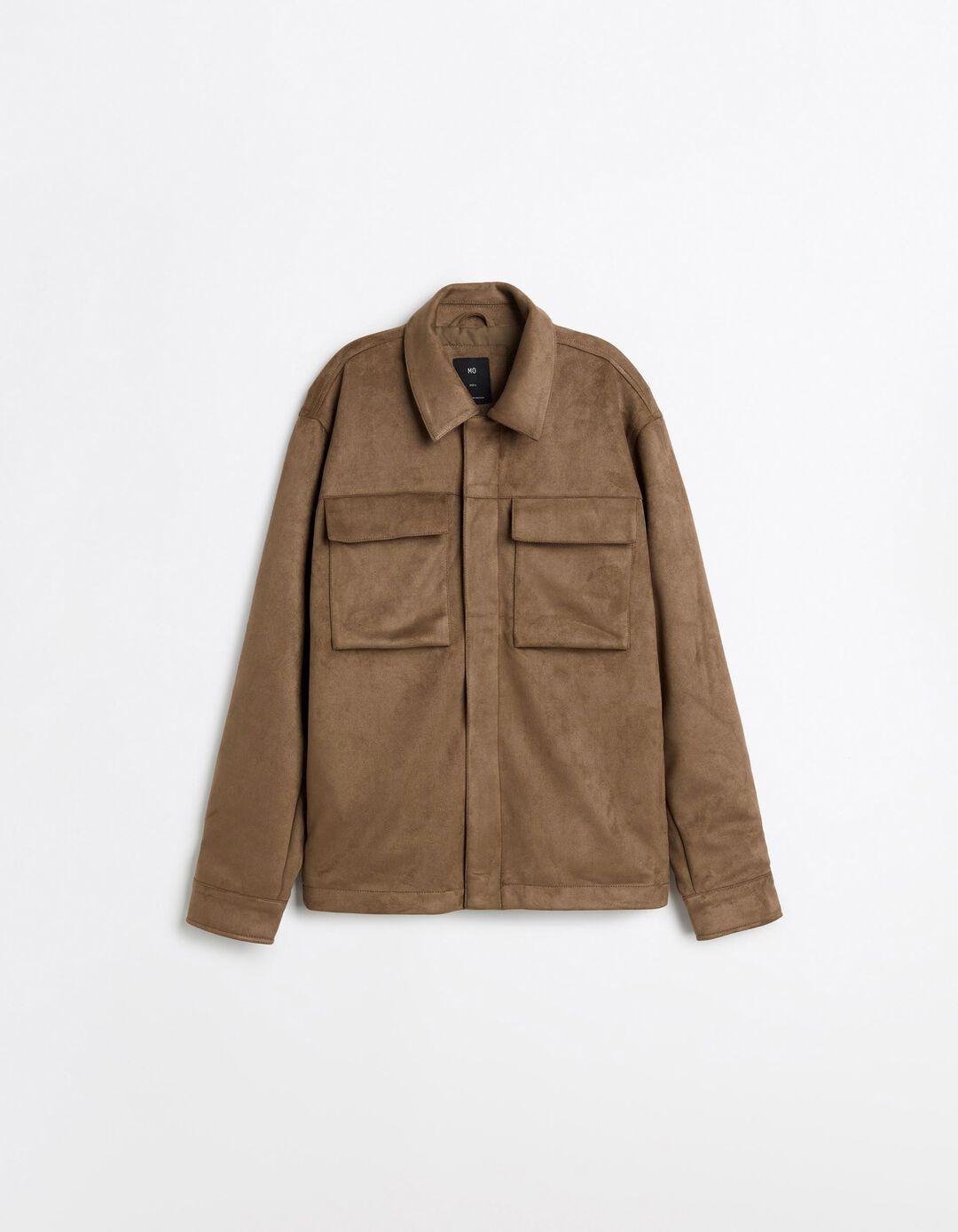 Sobrecamisa Efeito Camur&ccedil;a, Homem, Castanho