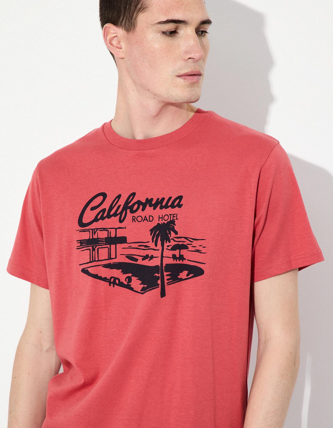 T-shirt, Homem, Vermelho Escuro 