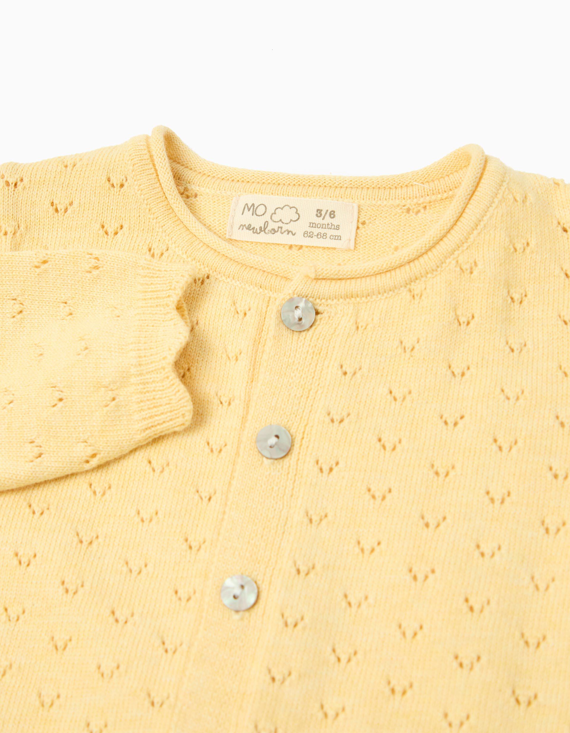 Comprar Online Casaco de Malha, Rec&eacute;m-Nascido, Amarelo Claro