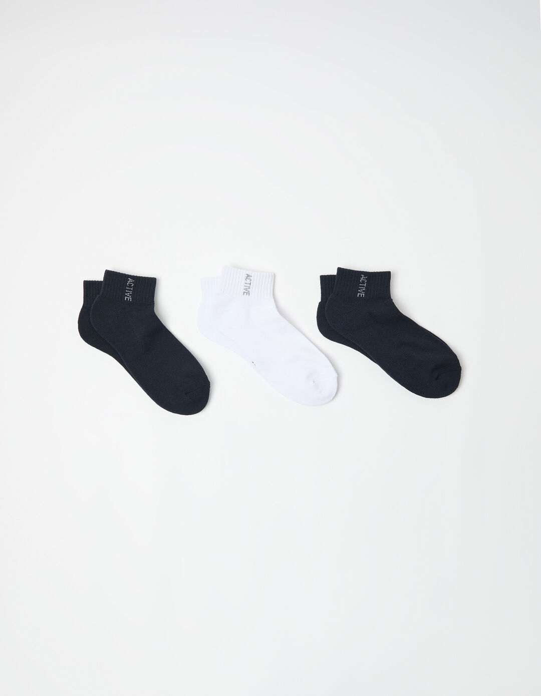 Pack 3 Pares de Meias Tornozelo, Homem, Multicor