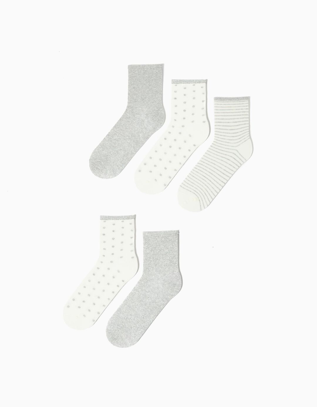 Pack 5 Pares de Meias, Menina, Multicolor