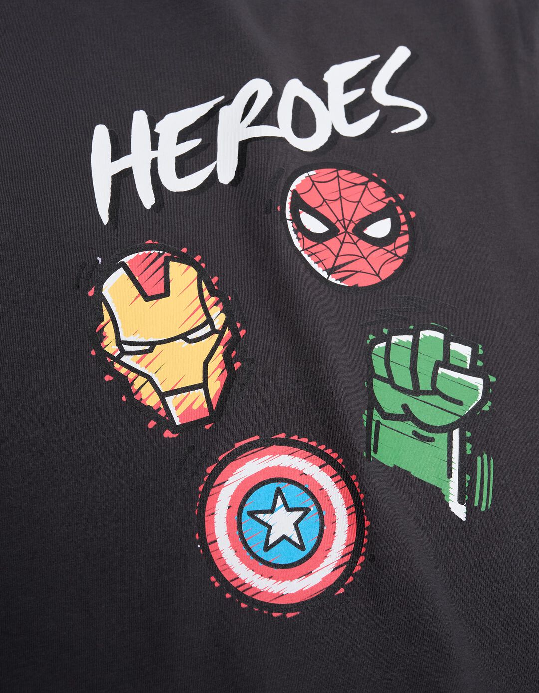 T-shirt 'Avengers', Menino, Cinzento Escuro