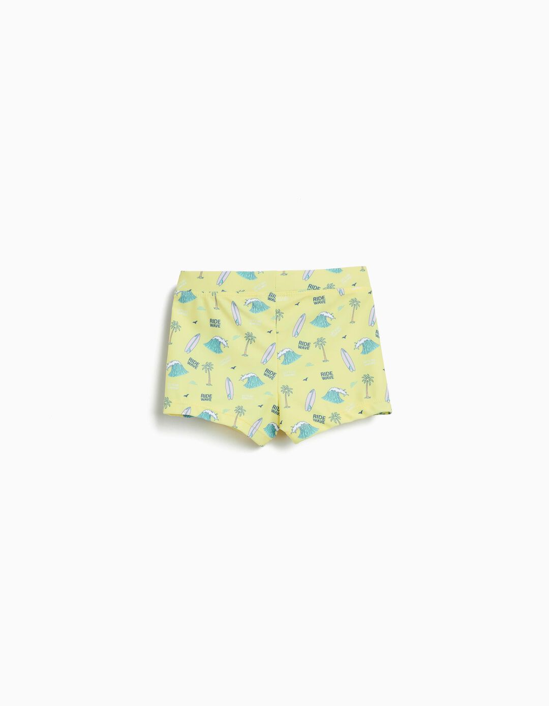 Calções de Banho Riscas, Menino, Amarelo Claro 
