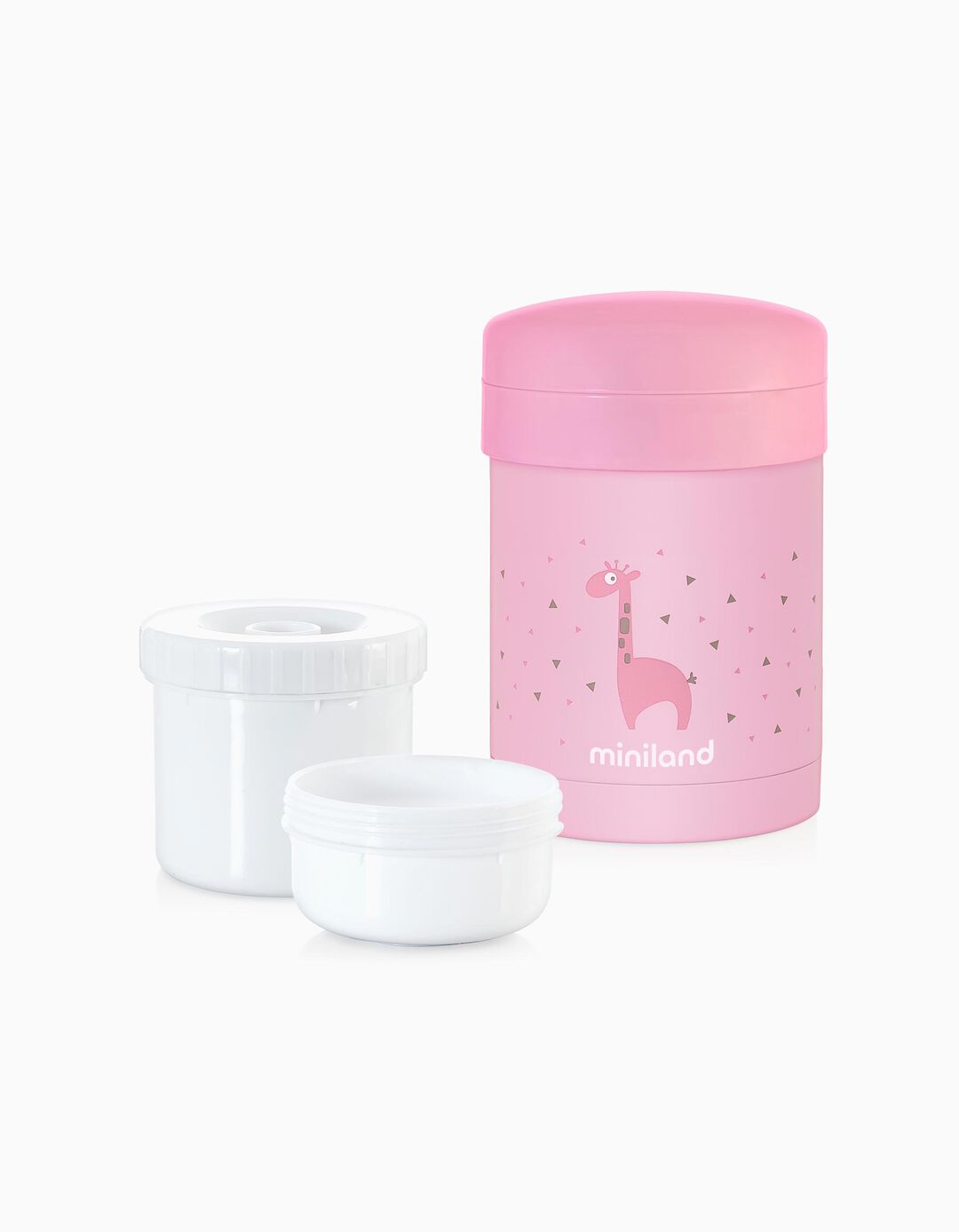 Porta Papa E Alimentos Térmico 350Ml+200Ml Pink Miniland