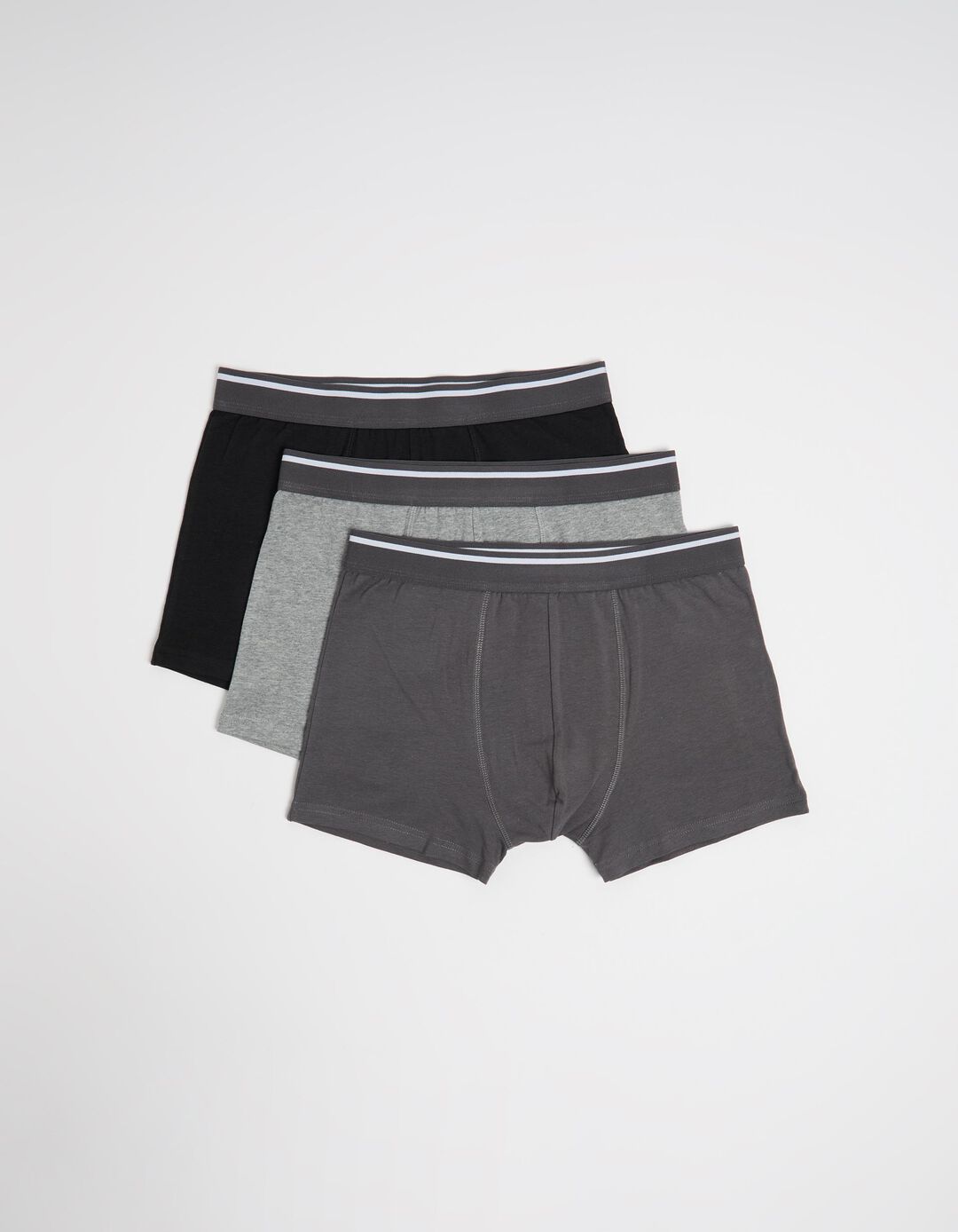 Pack 3 Pares de Boxers Lisos, Homem, Multicor