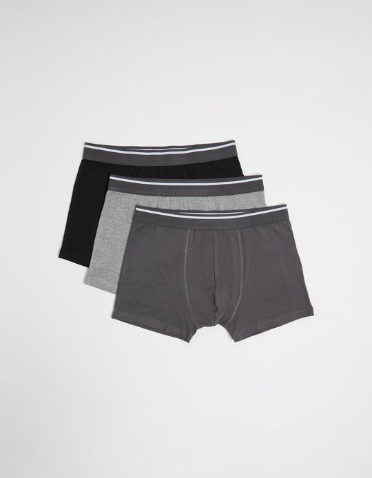 Comprar Online Pack 3 Pares de Boxers Lisos, Homem, Multicor