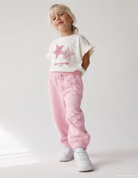 Comprar Online Cal&ccedil;as De Felpa, Menina, Rosa Claro