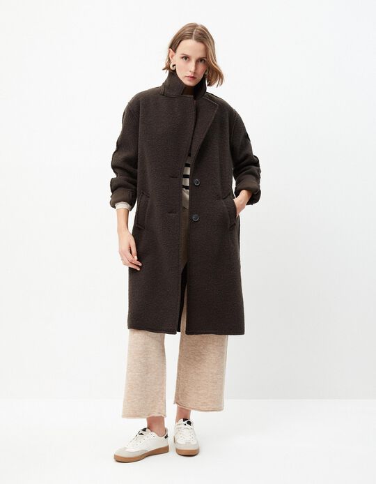 Comprar Online Casaco Sobretudo, Mulher, Cinzento Escuro