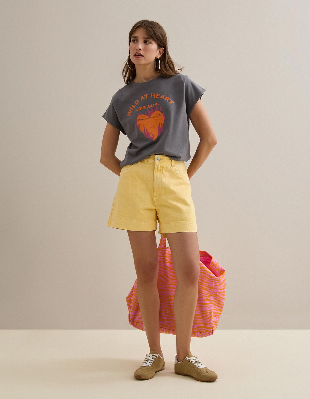 Cal&ccedil;&otilde;es de Ganga, Mulher, Amarelo Claro