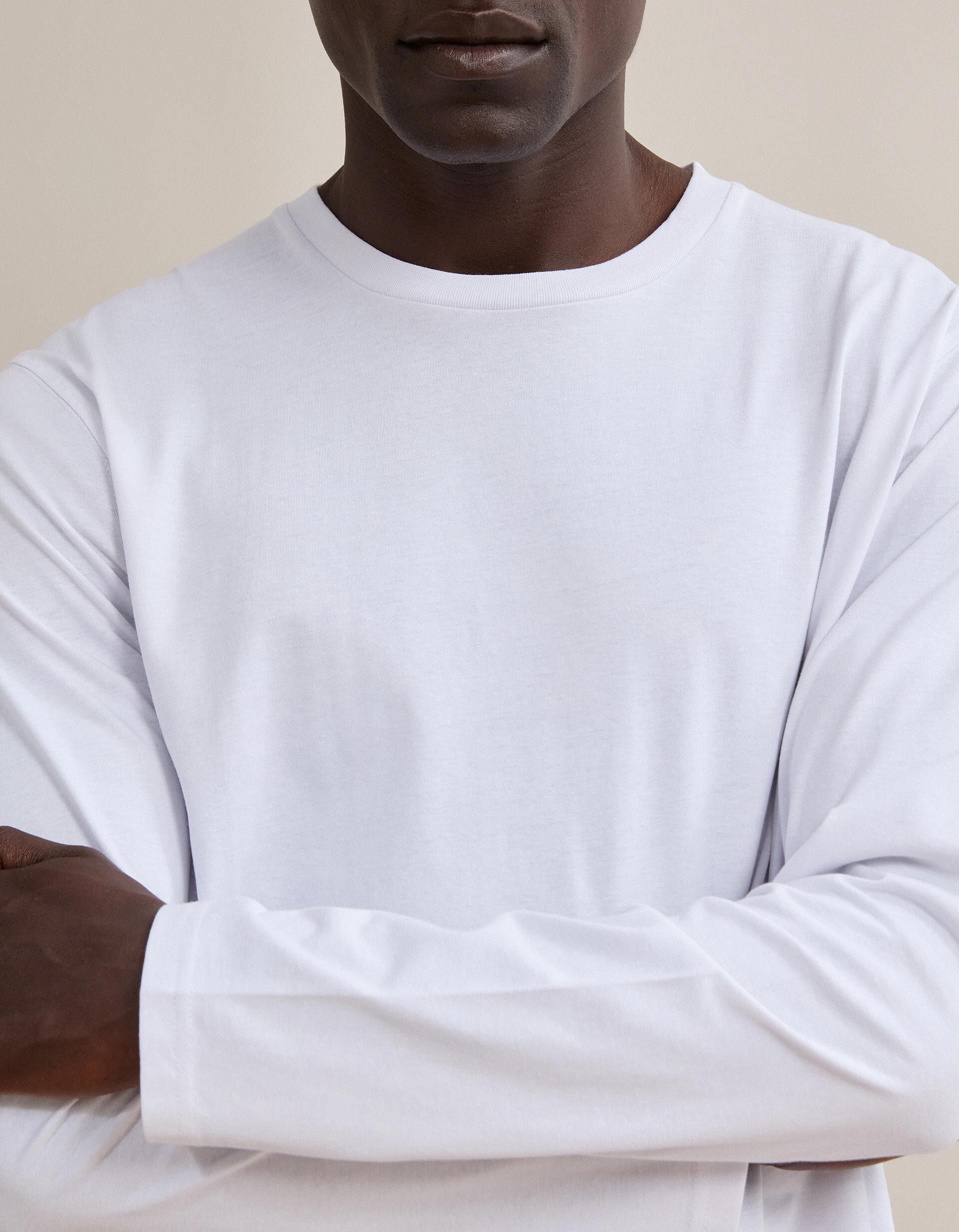 Comprar Online T-shirt De Manga Comprida, Homem, Branco