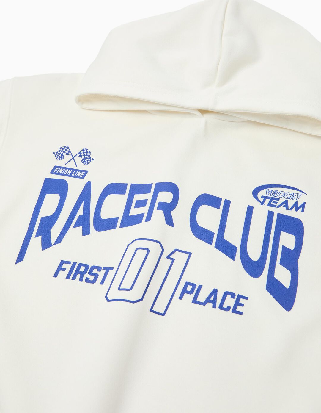 Sweatshirt de Felpa Capuz, Menino, Branco