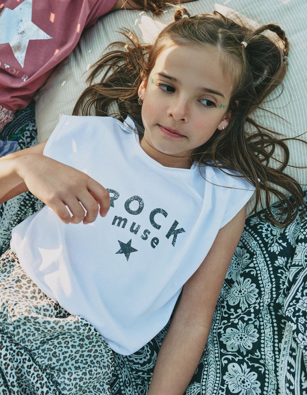 T-shirt Estampada, Menina, Branco