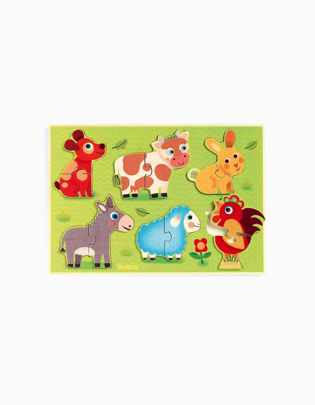 Puzzle Dos Animais Em Madeira Djeco 18M+