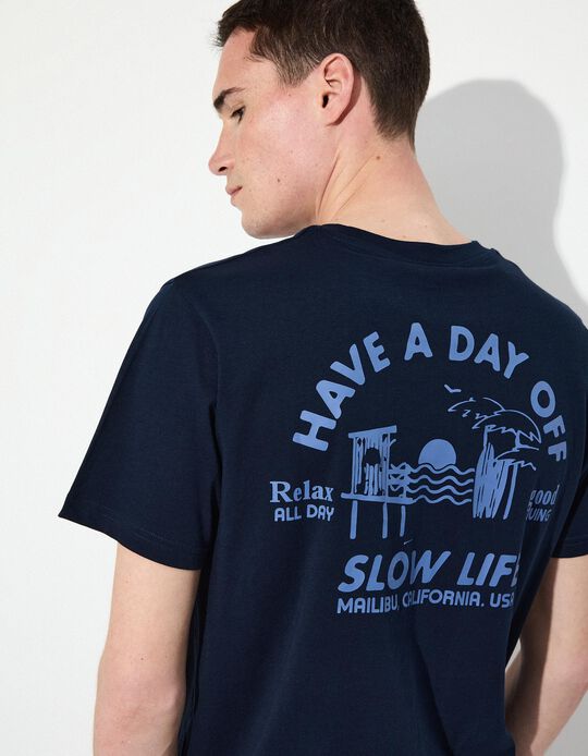 Comprar Online T-shirt, Homem, Azul Escuro 