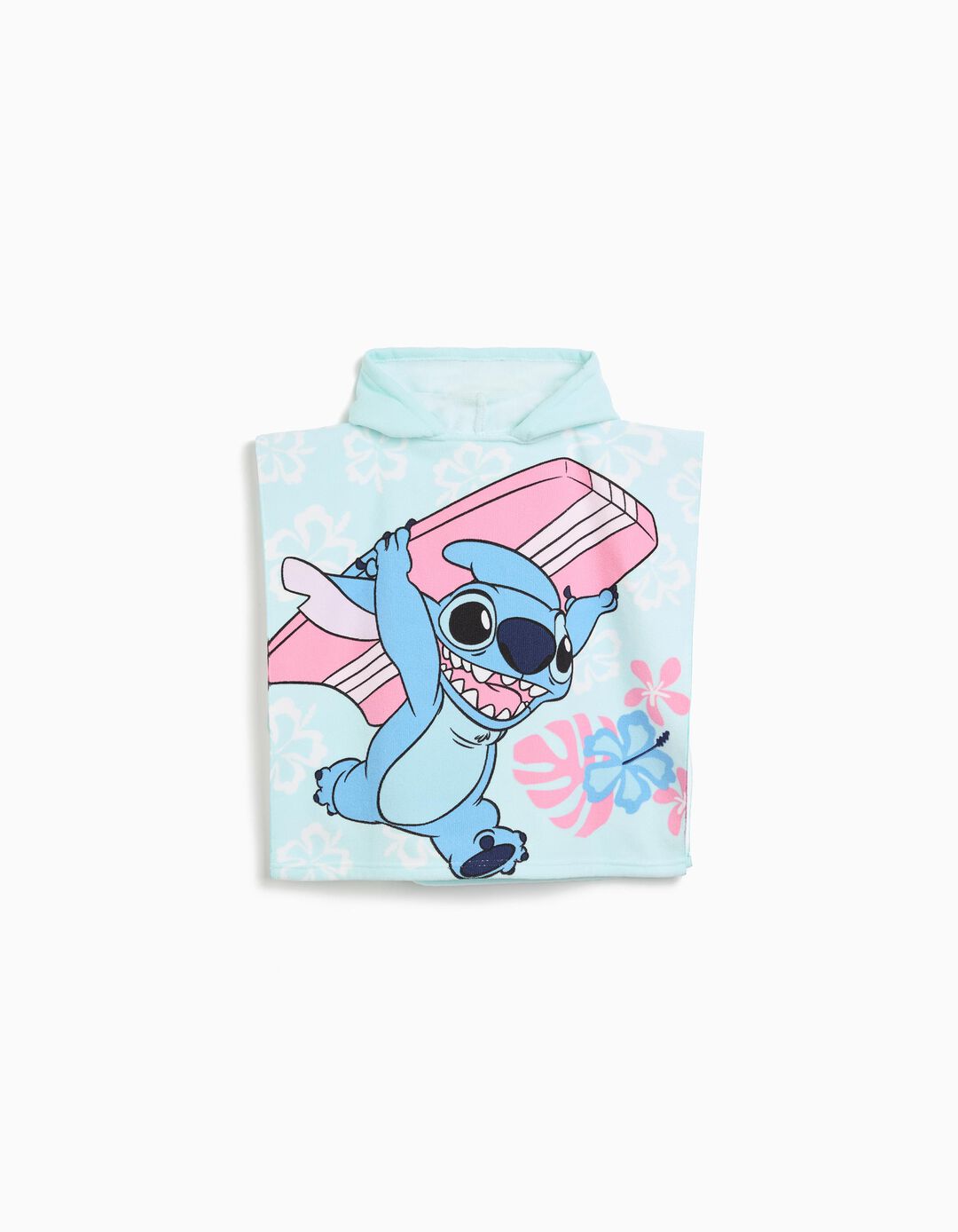 Poncho 'Stitch', Menina, Azul Claro