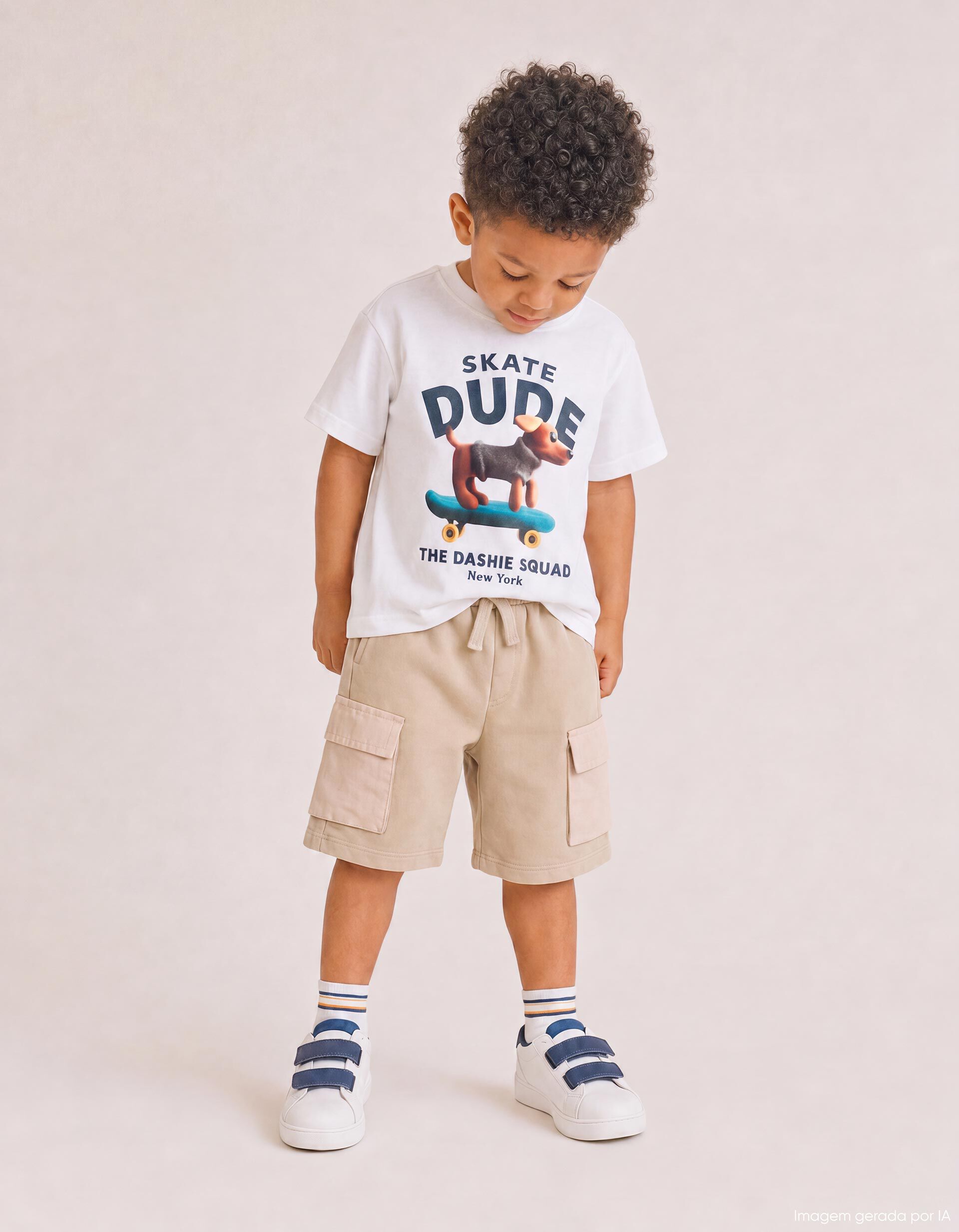Comprar Online T-shirt Estampada, Menino, Branco