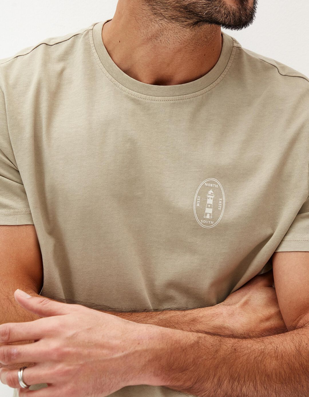 T-shirt, Homem, Verde Escuro