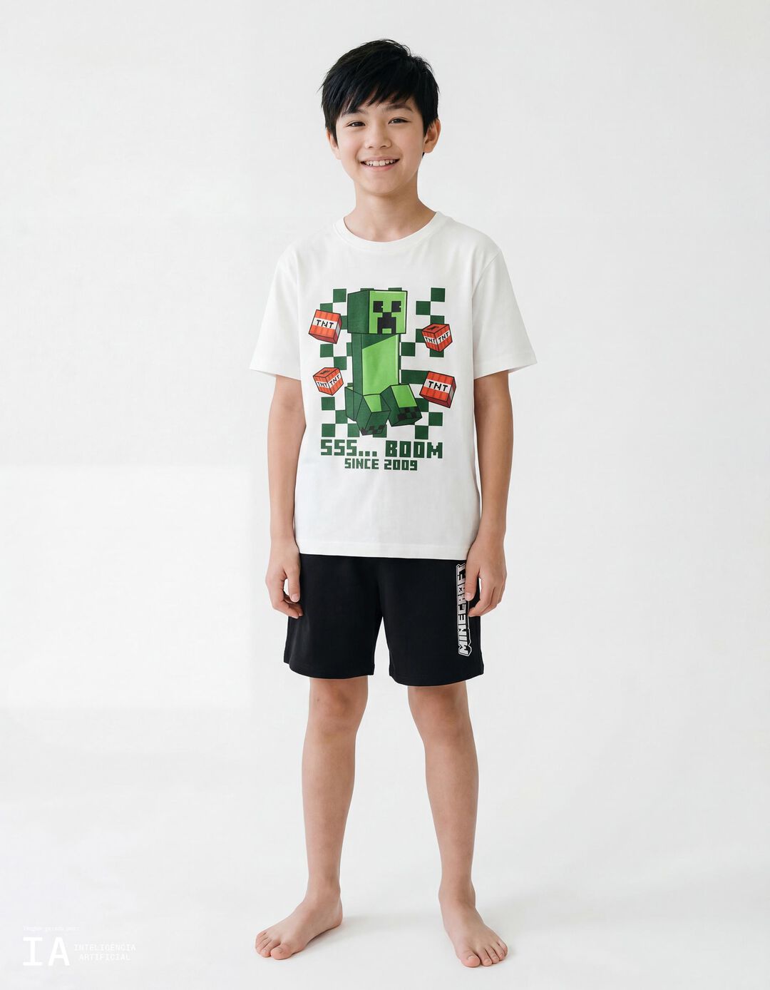 Pijama 'Minecraft', Menino, Branco