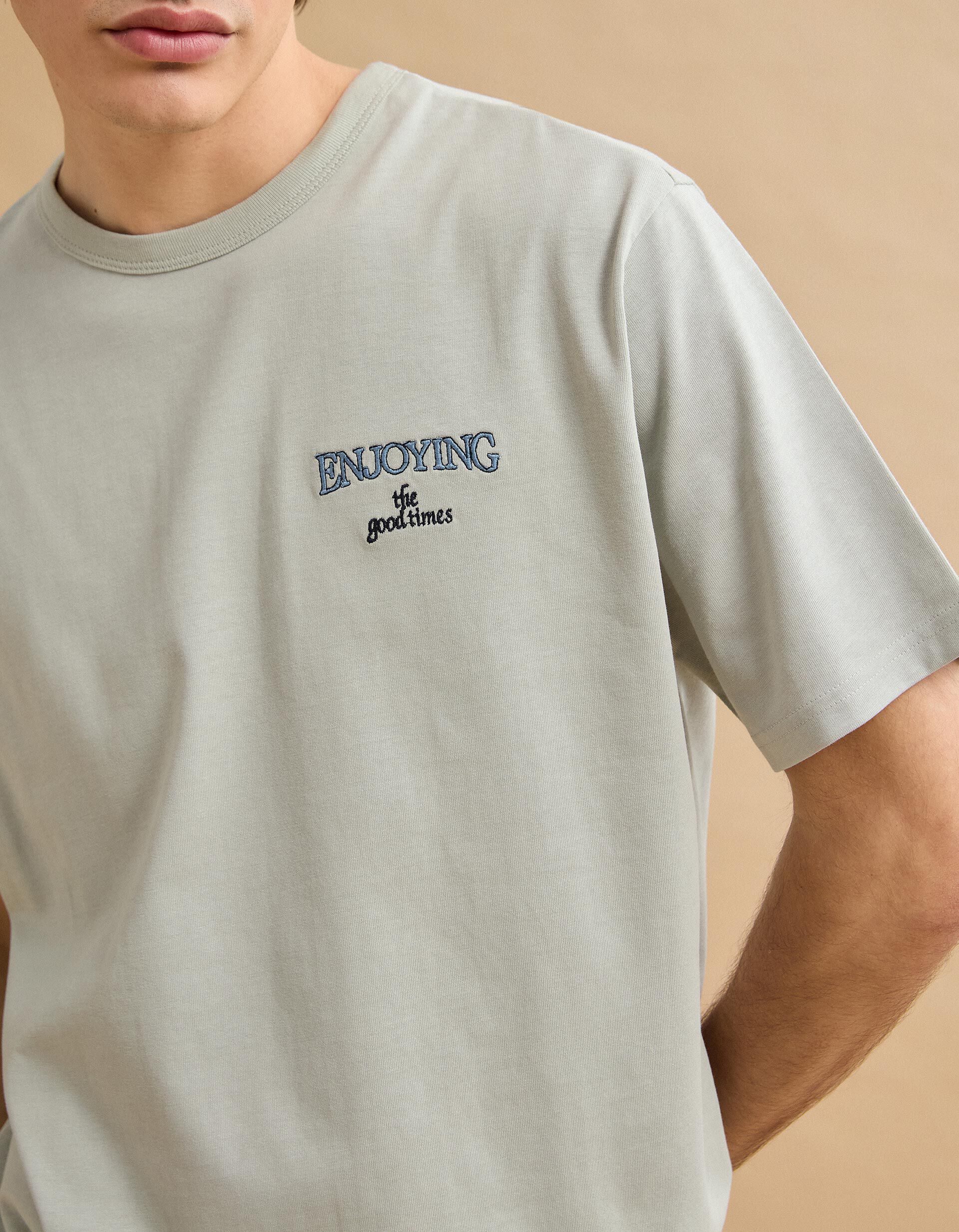 Comprar Online T-shirt Heavy Jersey Bordado, Homem, Vermelho Escuro