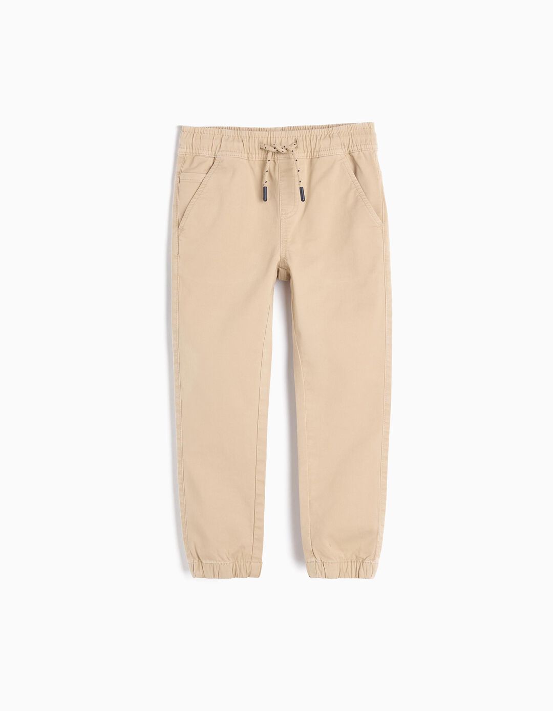 Joggers em Sarja, Menino, Bege