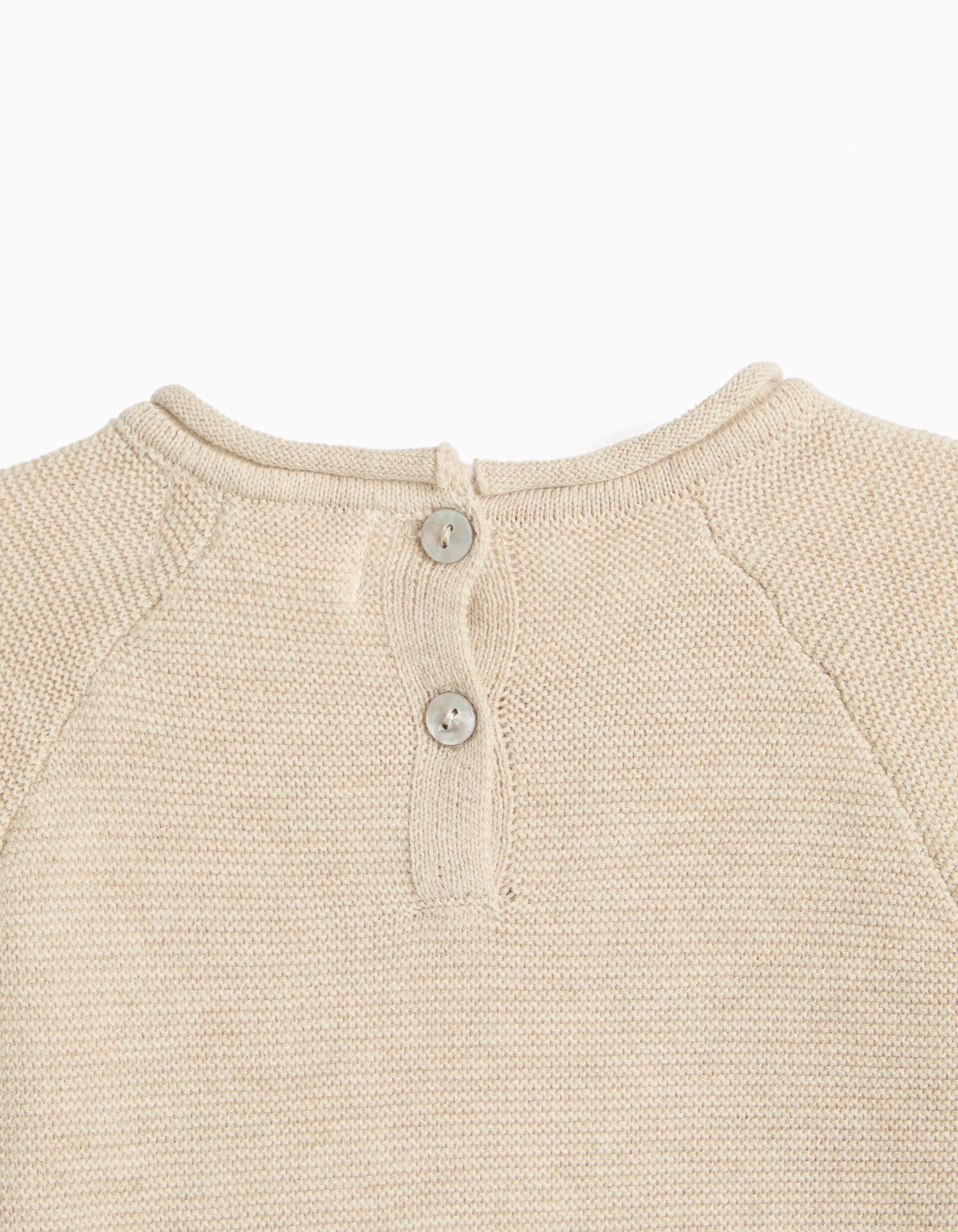 Comprar Online Sweatshirt De Malha, Rec&eacute;m-Nascido, Bege Claro
