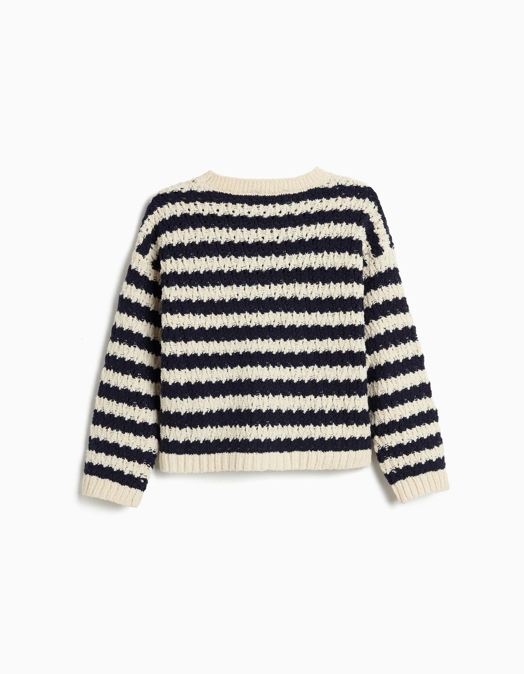 Camisola Riscas, Menina, Azul Escuro