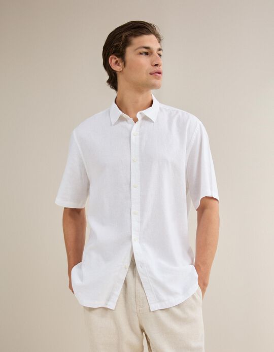 Comprar Online Camisa Com Linho, Homem, Branco